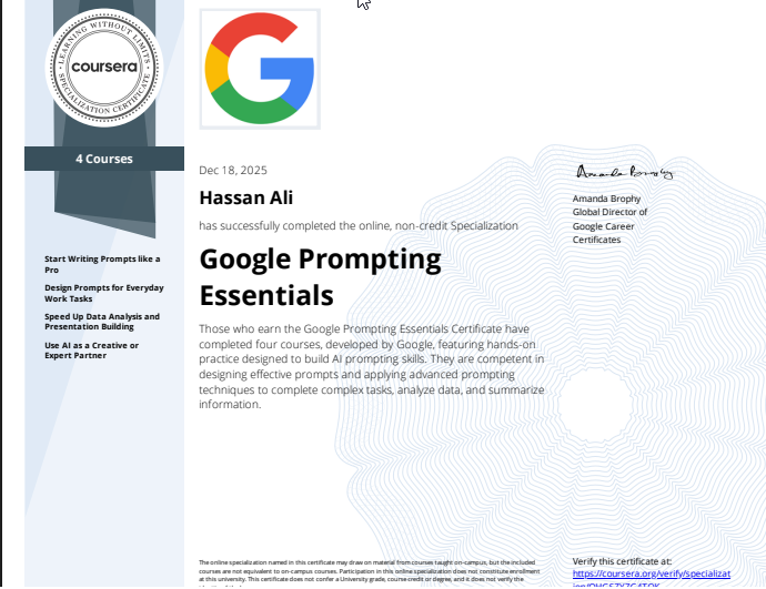 Google Prompting Essentials