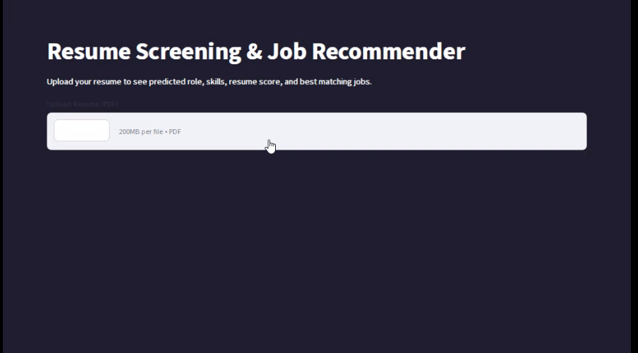 Resume Job Recommender